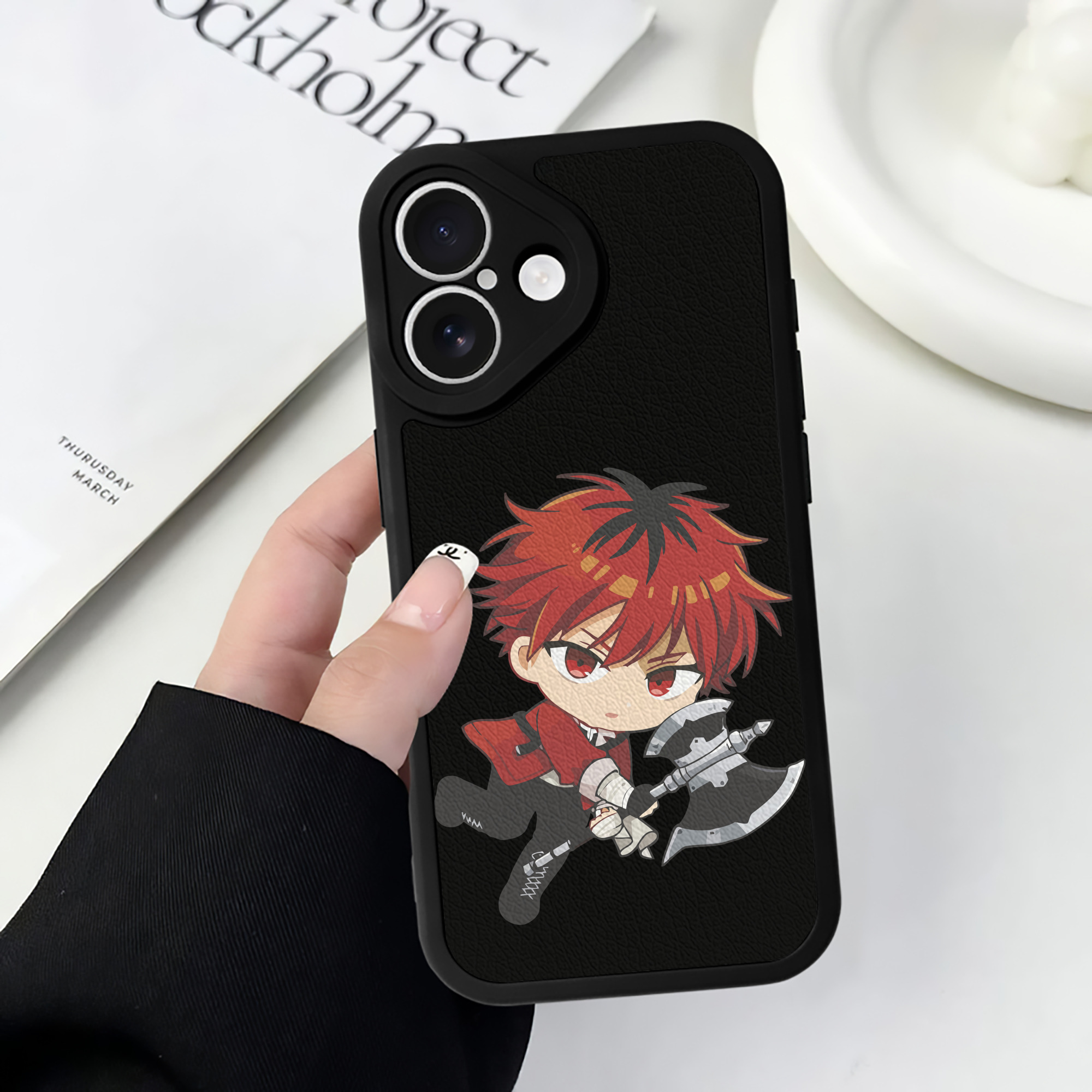 （画像用） 葬送のフリーレン Frieren 【iPhone 16シリーズ対応】シリコンスマホケース（レザー調） 材質：シリコン